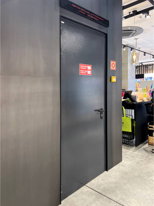 Противопожарная одностворчатая дверь с окрасом по RAL